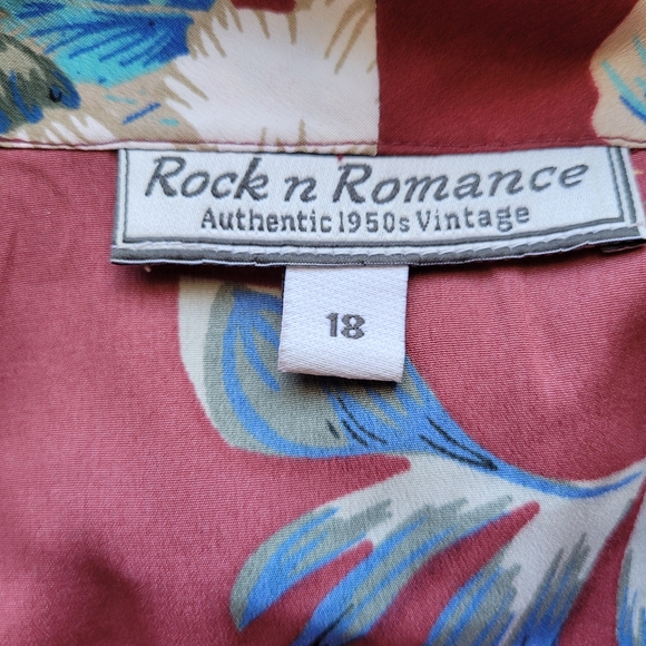 Rock N Romance Honolulu Dress with Neck Tie Detail, VGUC, Size 14 - Picture 10 of 11